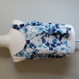 Old navy terry tie dye active wear top blue tie die size medium